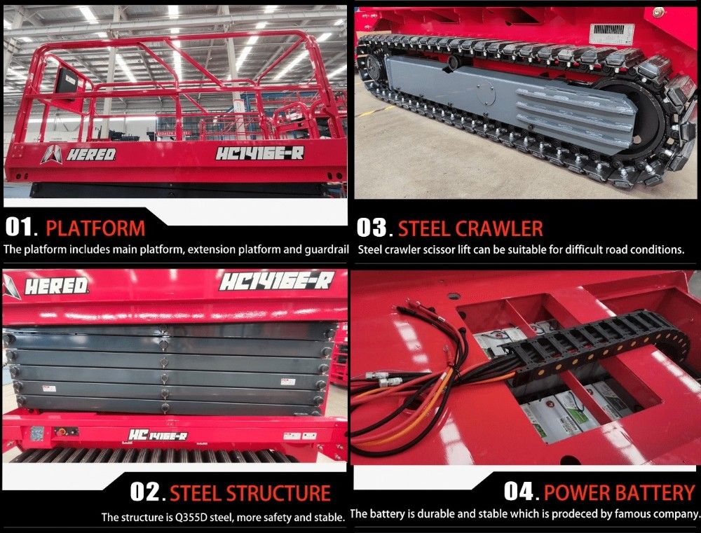 Hydraulic Electric Crawler Aerial Work Platform Scissor Man Lift