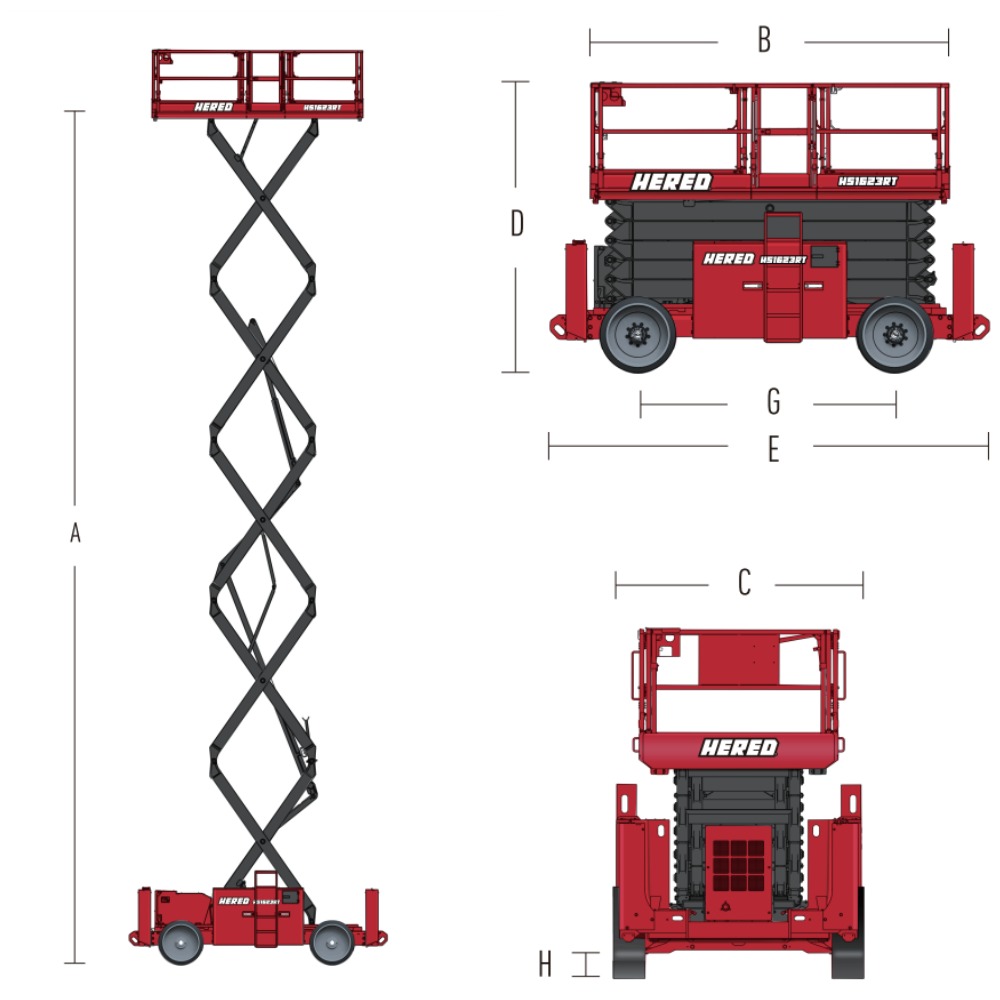 HS1623RT Hydraulic Scissor Lift HS1623RT Hydraulic Scissor Lift