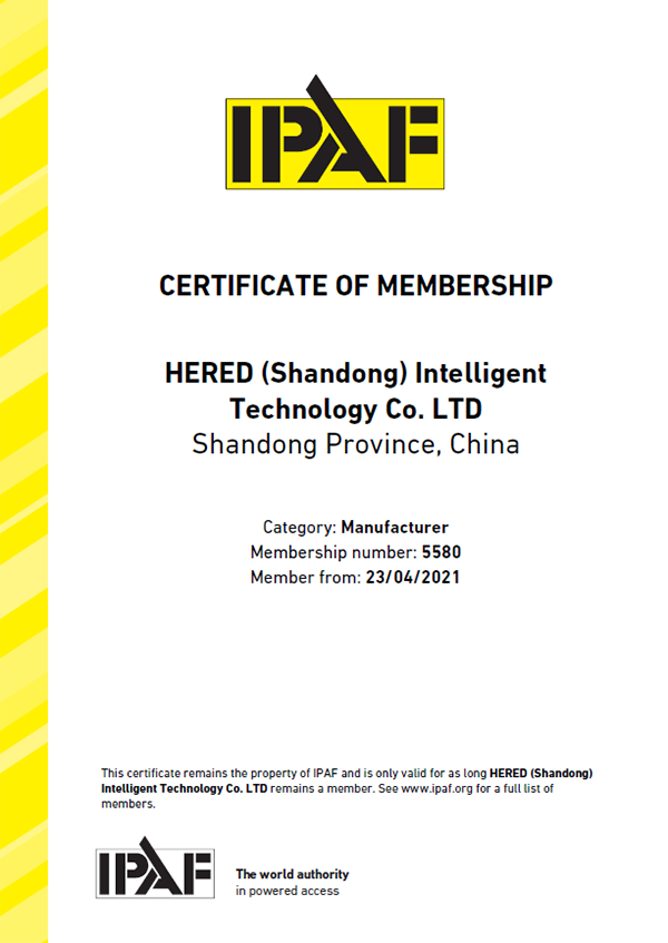 IPAF CERTIFICATE