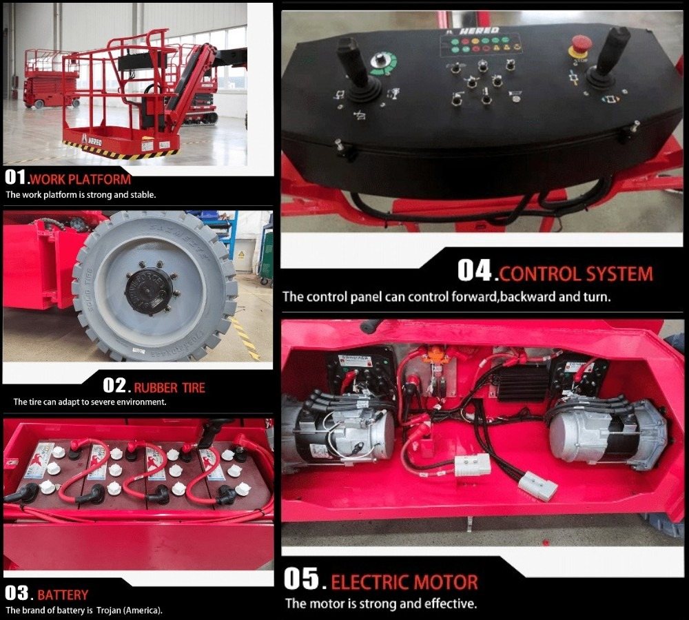 Подъемная воздушная рабочая платформа с шарнирно-сочлененной стрелой Cherry Picker длиной 16 м Подъемная воздушная рабочая платформа с шарнирно-сочлененной стрелой Cherry Picker длиной 16 м